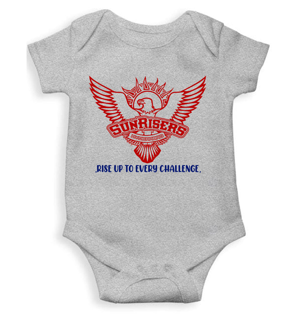 Custom Name IPL SRH Sunrisers Hyderabad Rompers for Baby Girl- FunkyTeesClub