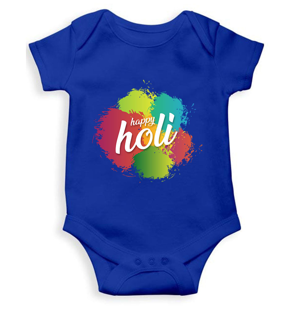 Happy Holi Rompers for Baby Boy - FunkyTeesClub