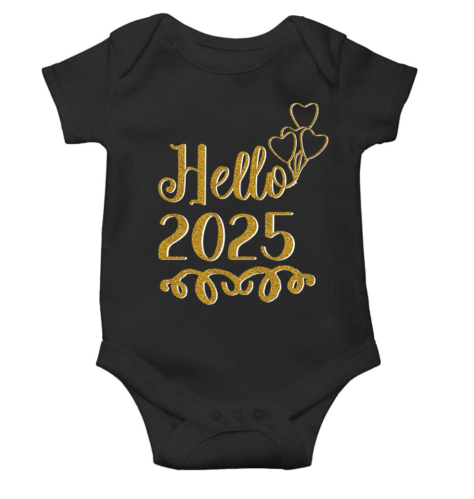 Hello 2025 New Year Rompers for Baby Girl- FunkyTeesClub