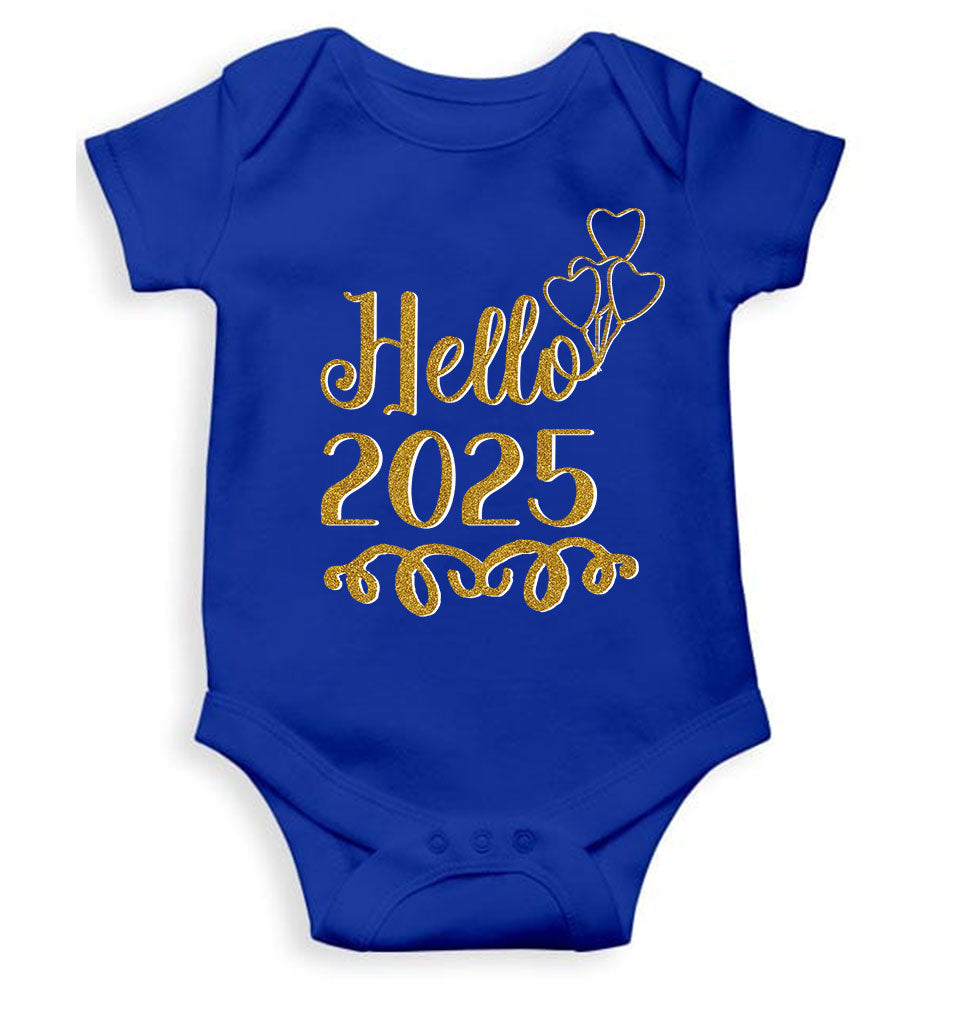 Hello 2025 New Year Rompers for Baby Girl- FunkyTeesClub