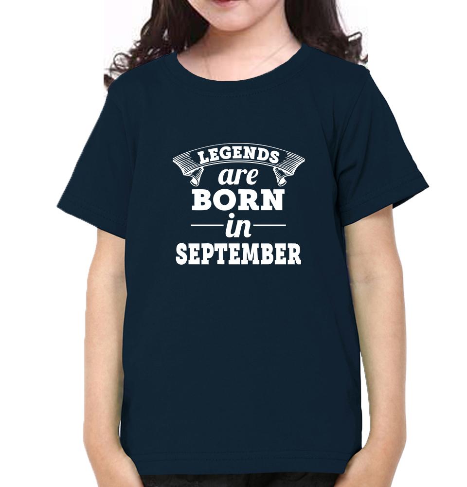 Legends are born in september Half Sleeves T-Shirt For Girls -FunkyTeesClub