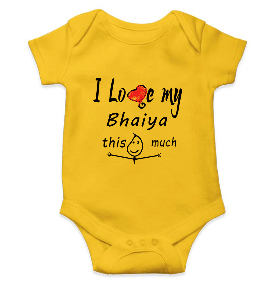 I Love My Bhaiya Rompers for Baby Boy - FunkyTeesClub