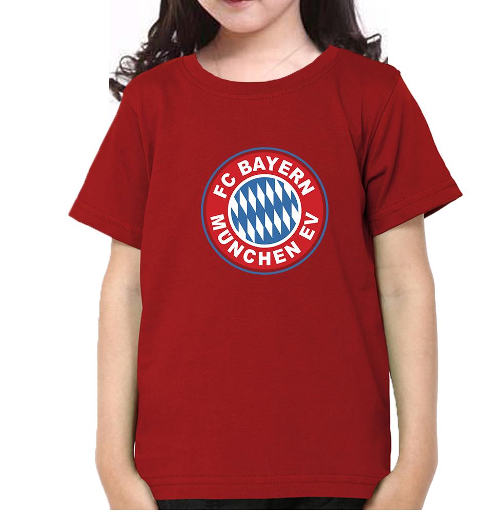 Bayern Munich Half Sleeves T-Shirt For Girls -FunkyTeesClub