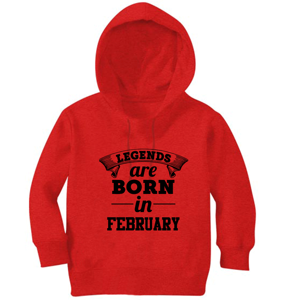 Legends are Born in February Boy Hoodies-FunkyTeesClub