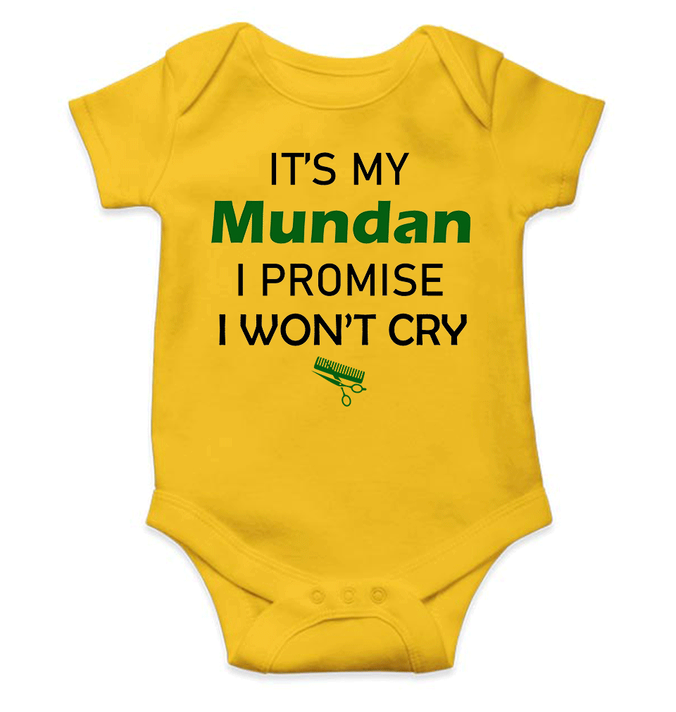 Its My Mundan I Won't Cry Rompers for Baby Boy- FunkyTeesClub