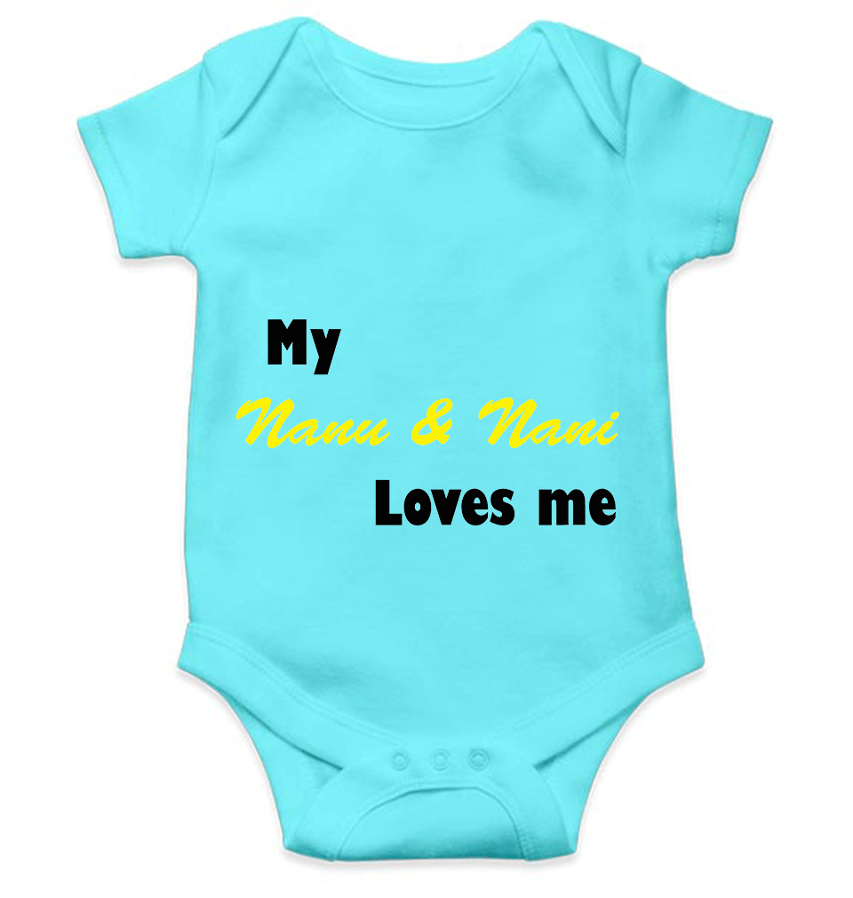 Nanu And Nani Loves Me Rompers for Baby Boy- FunkyTeesClub