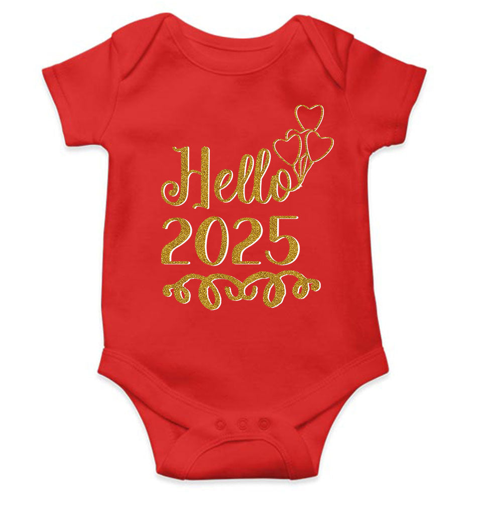 Hello 2025 New Year Rompers for Baby Girl- FunkyTeesClub