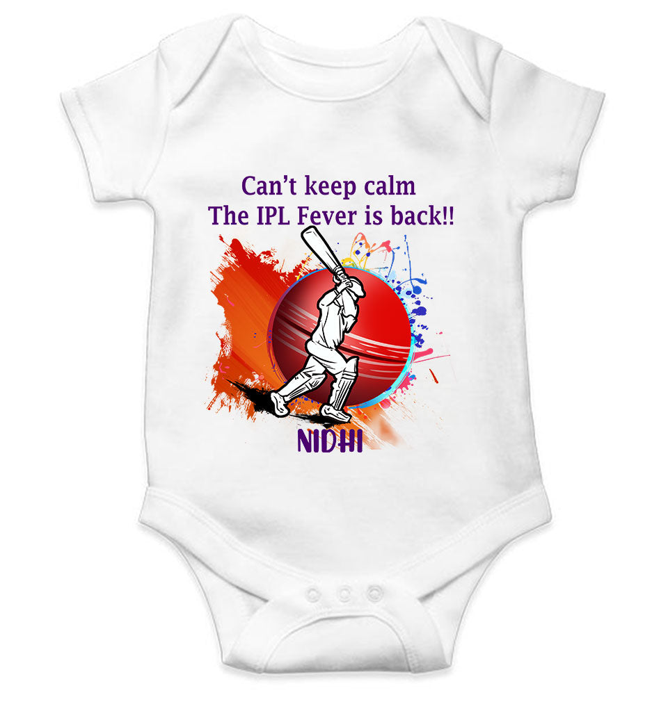 Custom Name Can Not Keep Calm IPL Rompers for Baby Girl- FunkyTeesClub