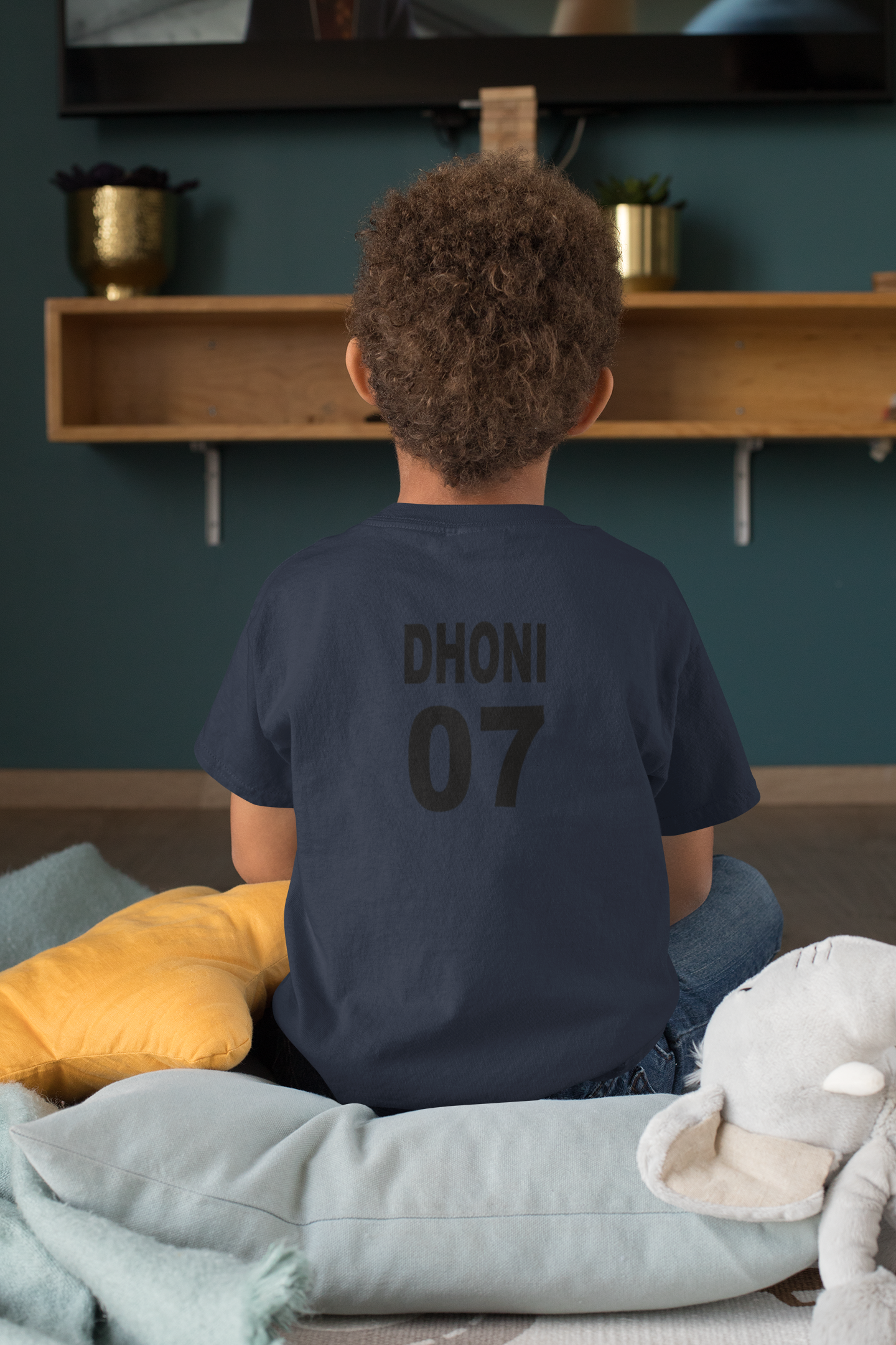Dhoni 07 Half Sleeves T-Shirt for Boy-FunkyTeesClub