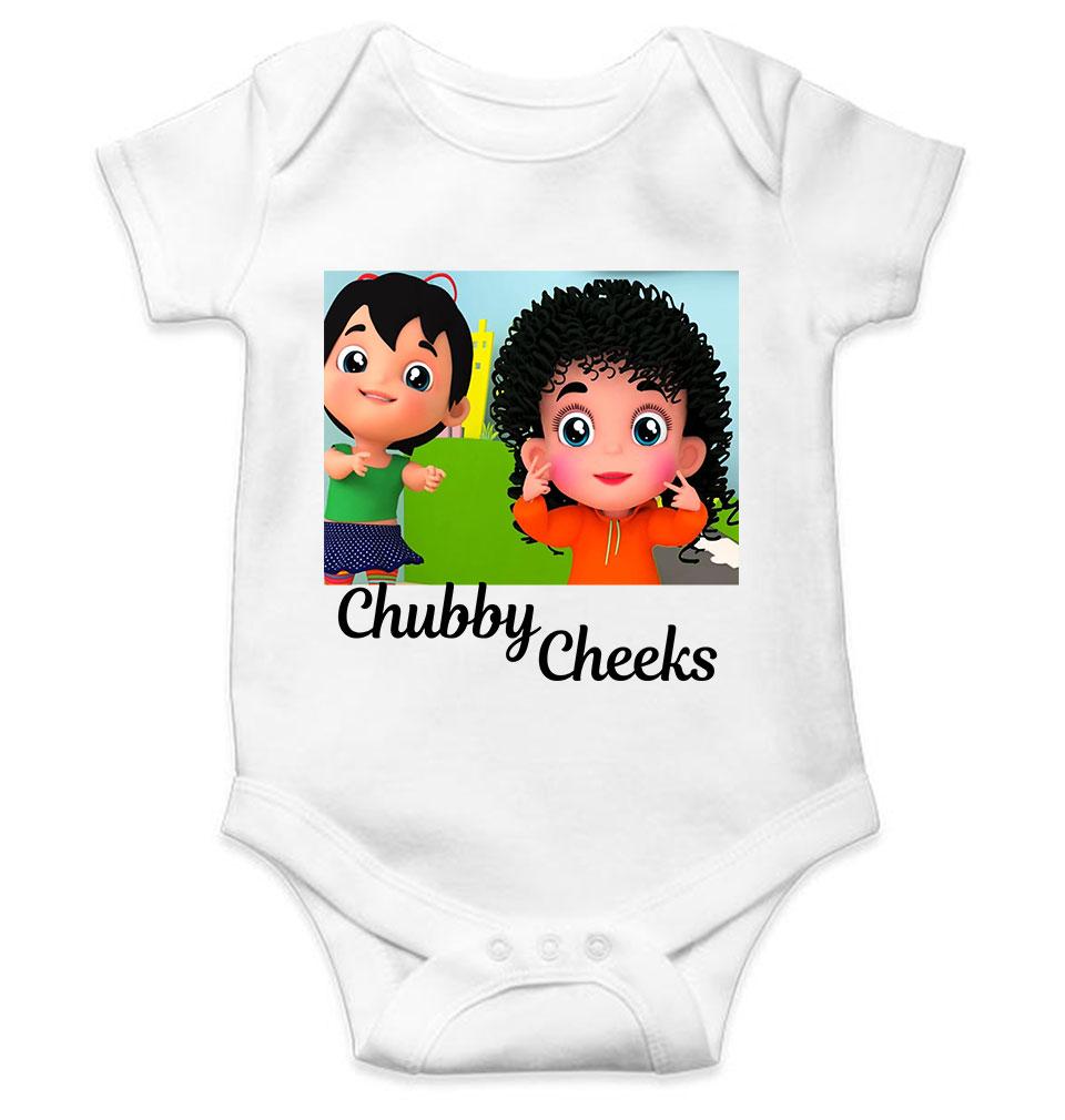 Chubby Cheeks Poem Rompers for Baby Girl- FunkyTeesClub