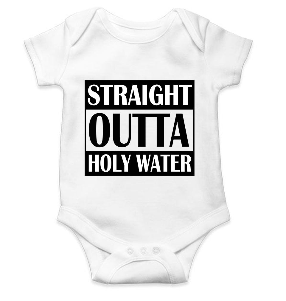 Holy Water Baptism Christening Day Rompers for Baby Girl- FunkyTeesClub