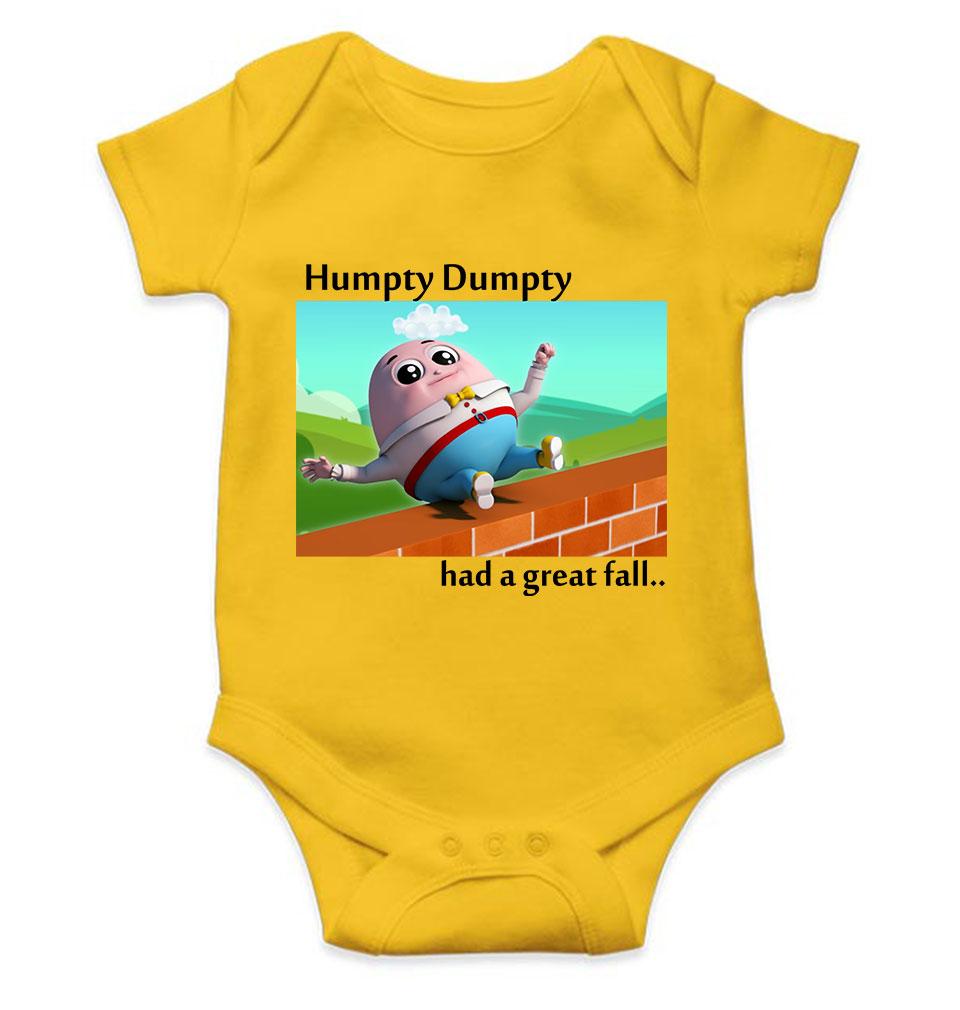 Humpty Dumpty Poem Rompers for Baby Girl- FunkyTeesClub