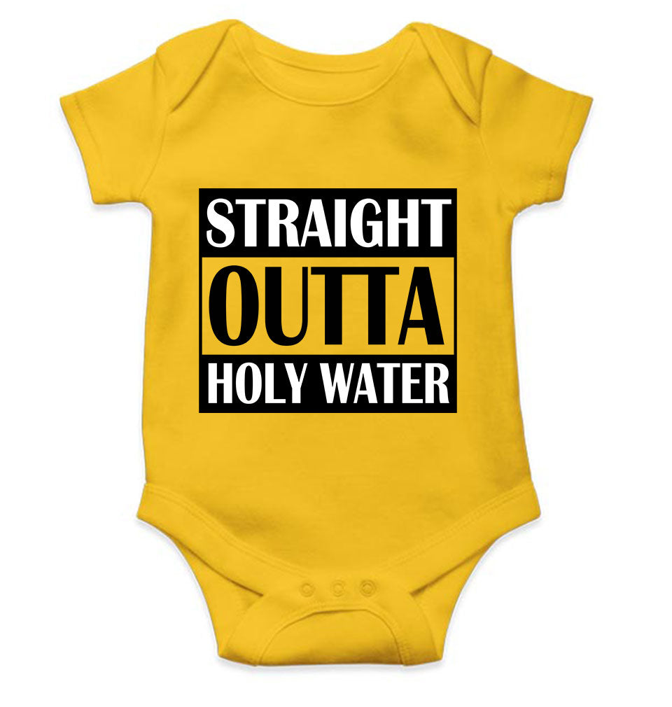 Holy Water Baptism Christening Day Rompers for Baby Boy- FunkyTeesClub