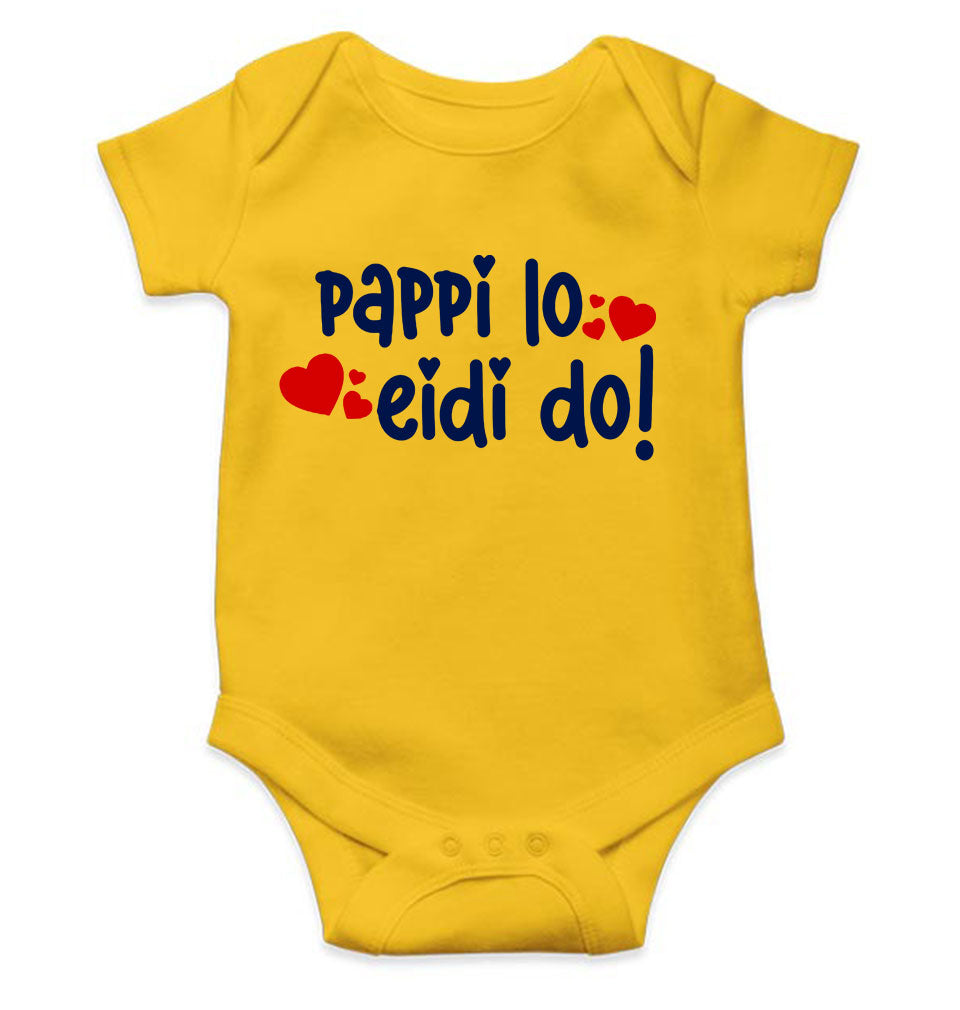 Pappi Lo Eidi do Eid Rompers for Baby Girl- FunkyTeesClub
