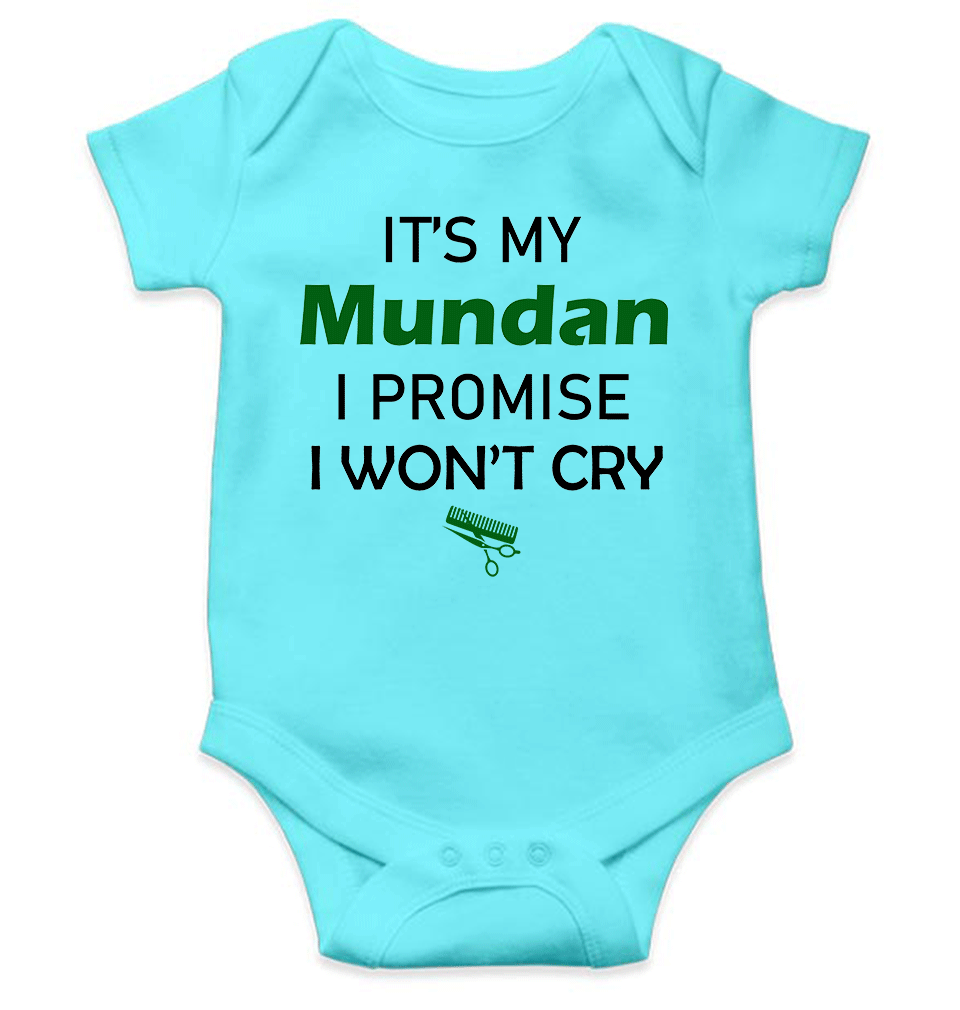 Its My Mundan I Won't Cry Rompers for Baby Girl - FunkyTeesClub