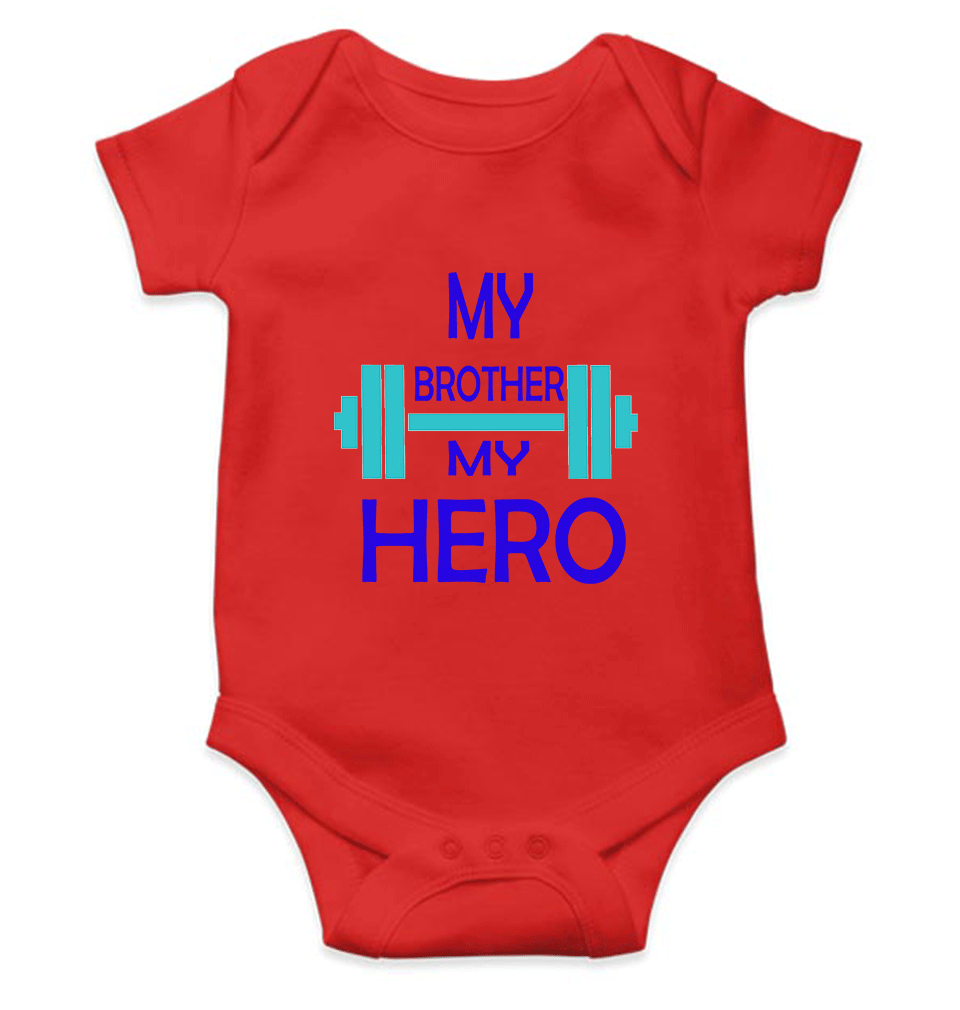 My Brother My Hero Rompers for Baby Boy- FunkyTeesClub