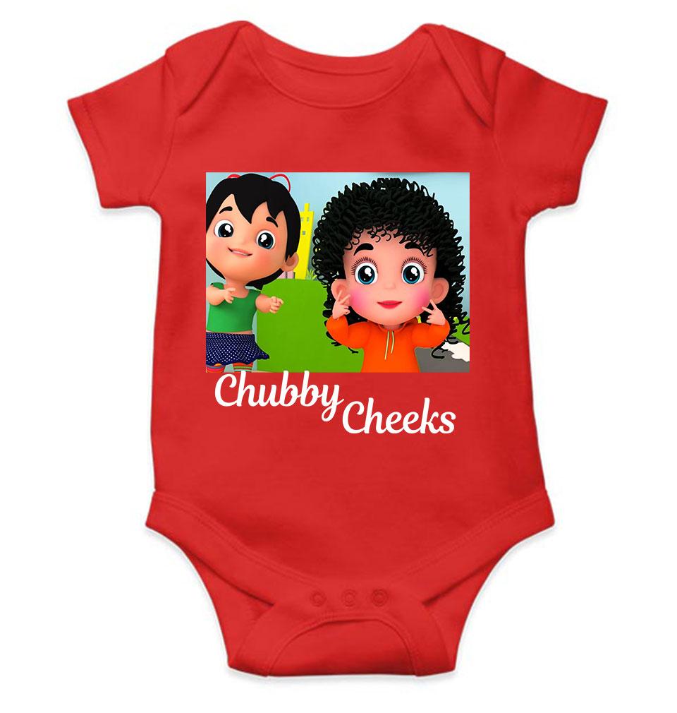 Chubby Cheeks Poem Rompers for Baby Girl- FunkyTeesClub