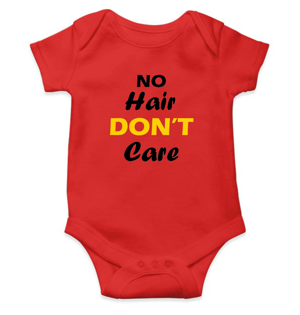 No Hair Dont Care Rompers for Baby Boy- FunkyTeesClub