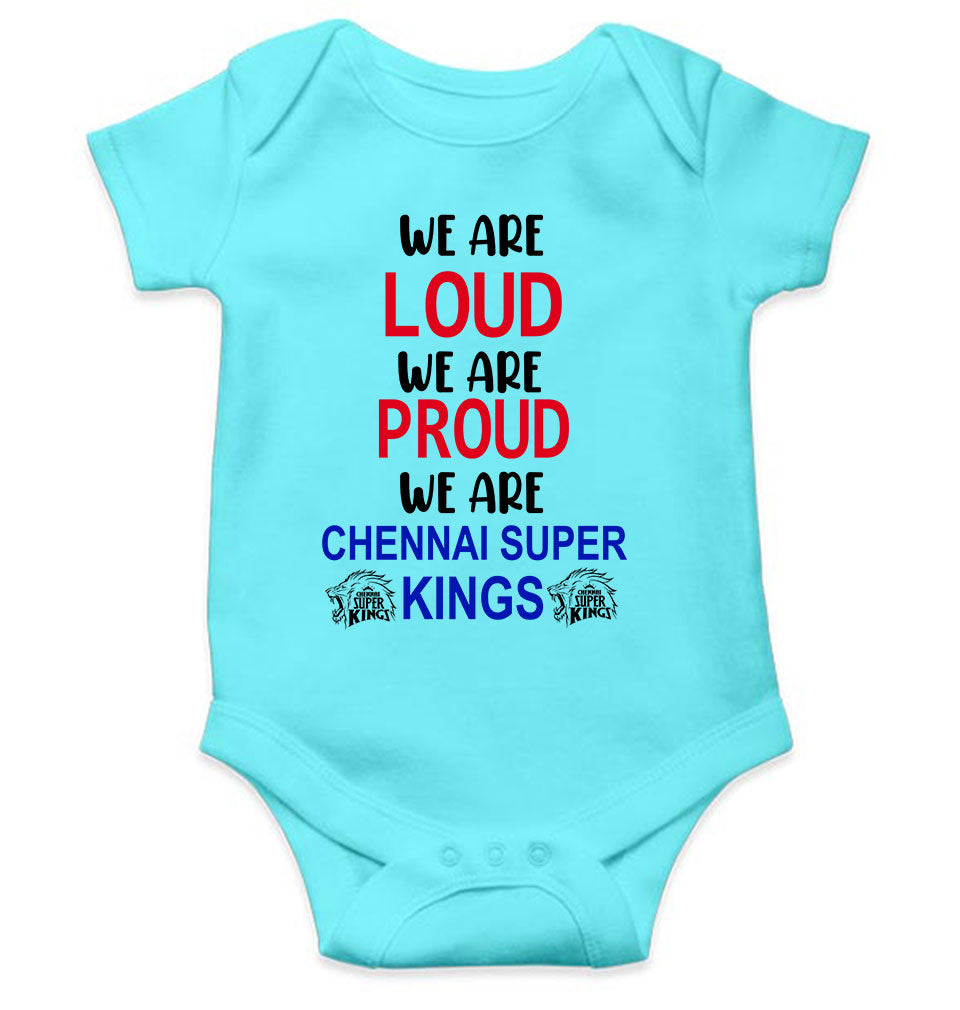 IPL We Are Loud CSK Chennai Super Kings Rompers for Baby Girl- FunkyTeesClub