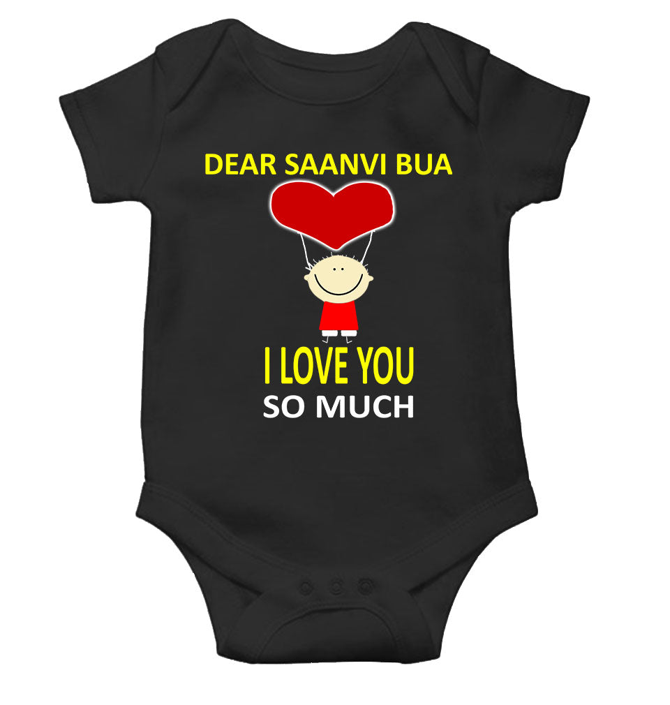 Custom Name I love My Bua So Much Rompers for Baby Boy- FunkyTeesClub