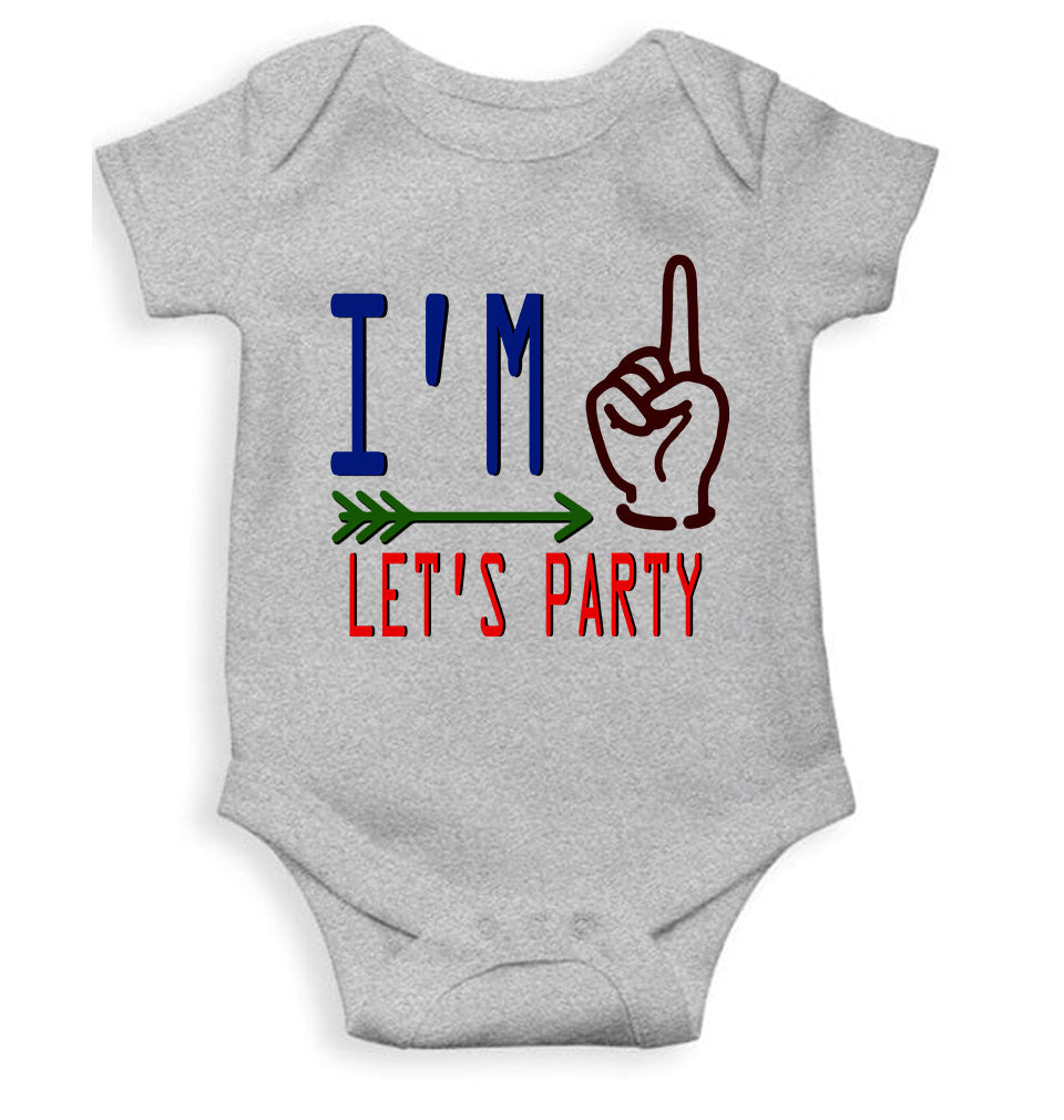 One Lets Party First Birthday Rompers for Baby Boy- FunkyTeesClub