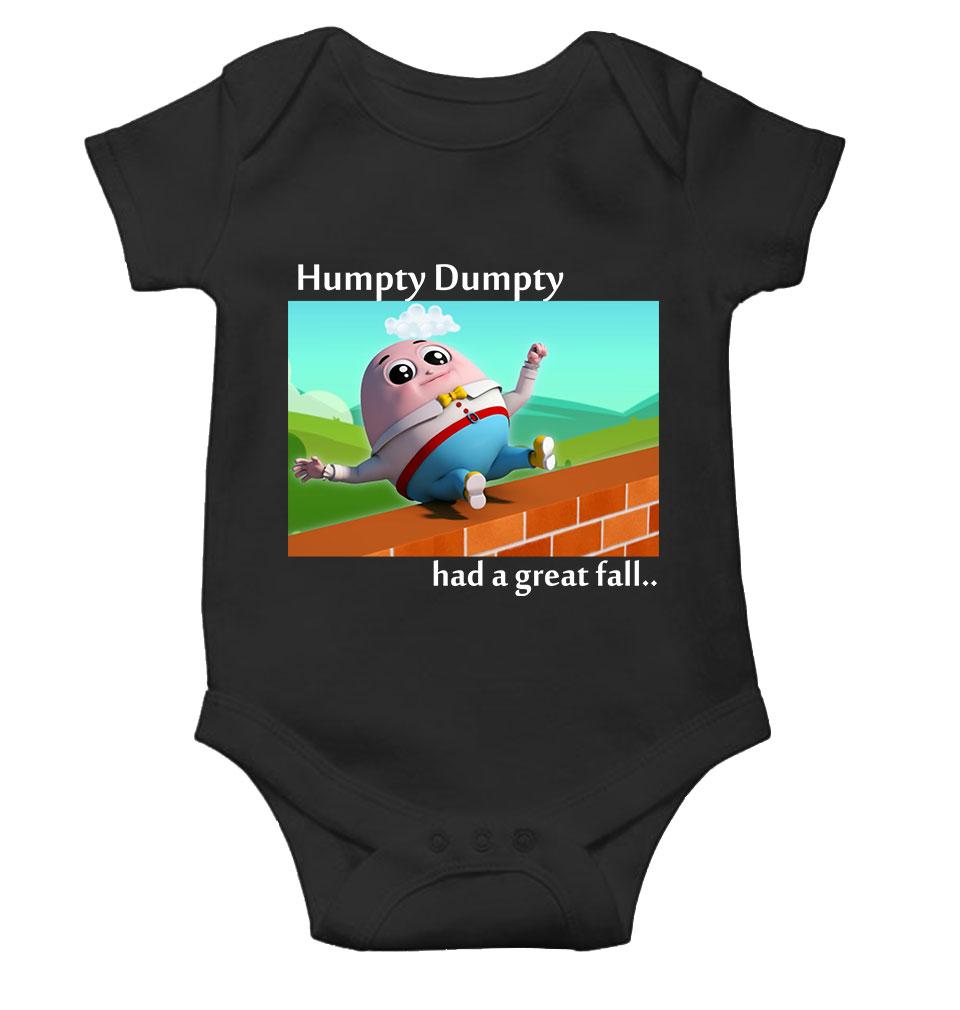 Humpty Dumpty Poem Rompers for Baby Girl- FunkyTeesClub
