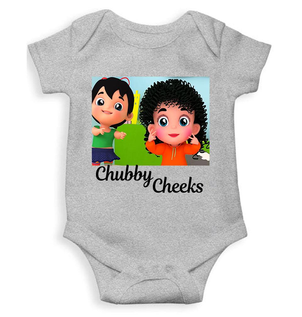 Chubby Cheeks Poem Rompers for Baby Girl- FunkyTeesClub