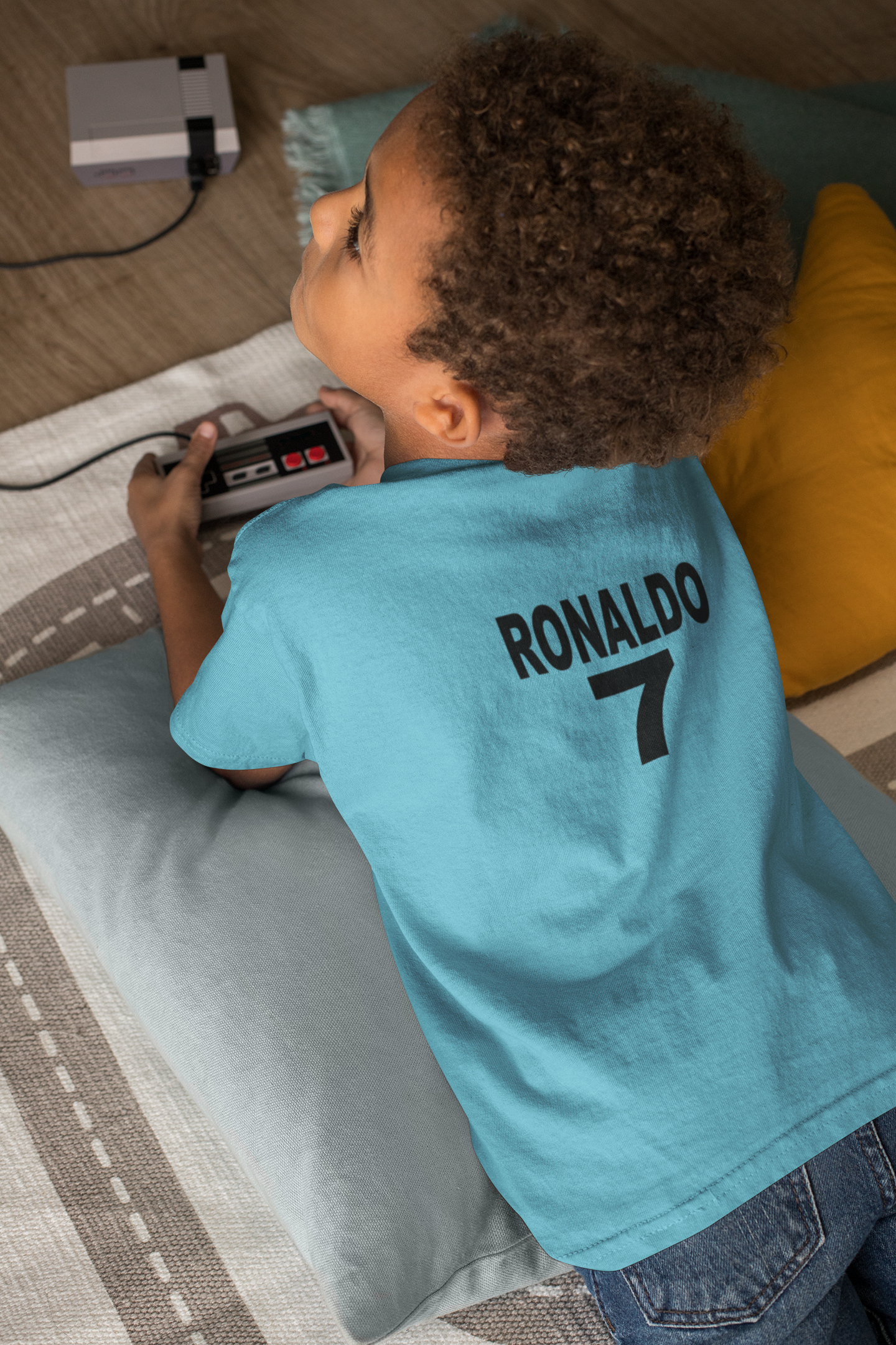 Ronaldo 7 Half Sleeves T-Shirt for Boy-FunkyTeesClub