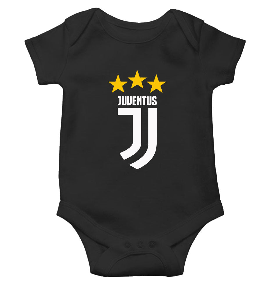 Juventus Black Rompers for Baby Boy - FunkyTeesClub