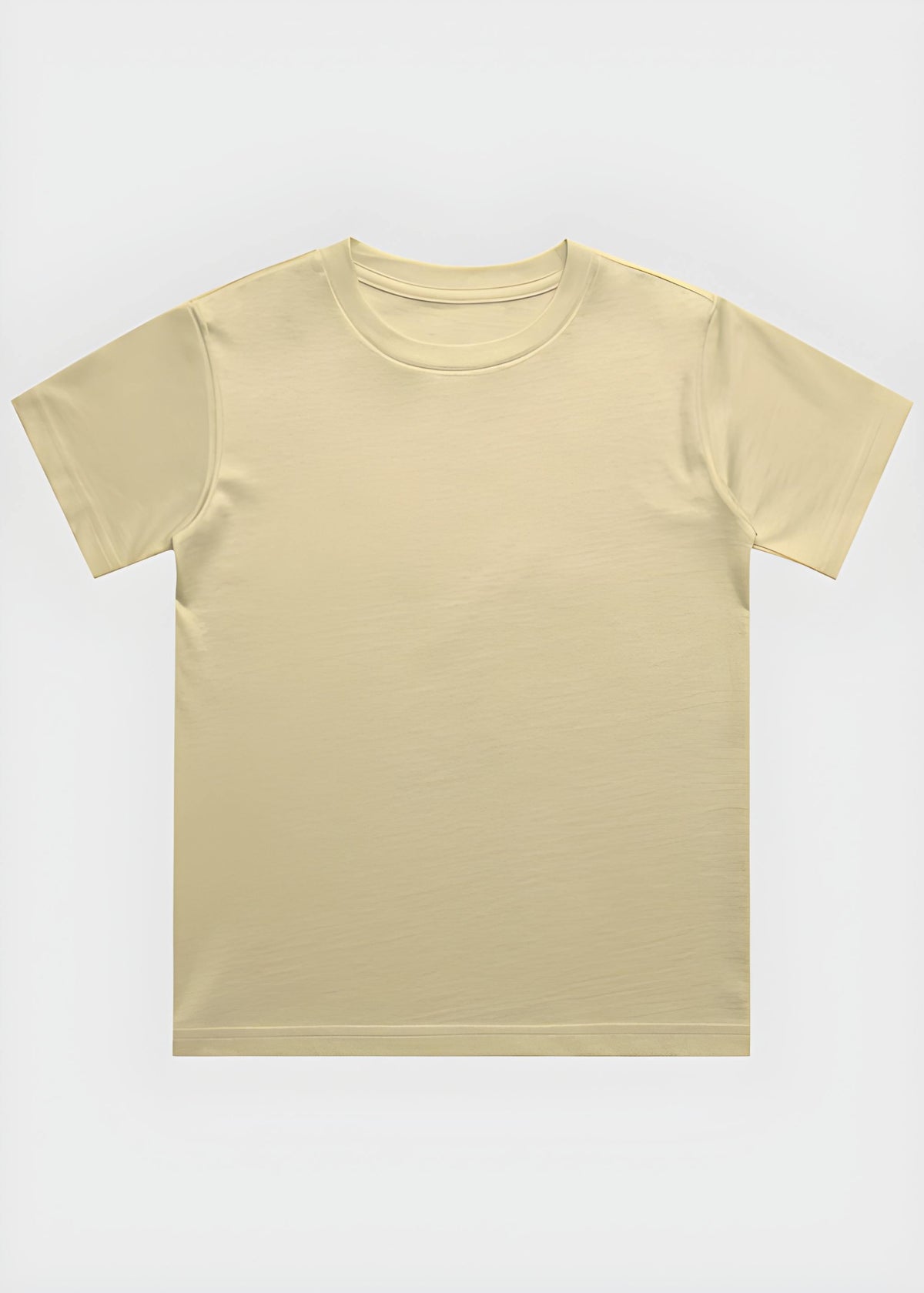 Beige t-shirt on a white background