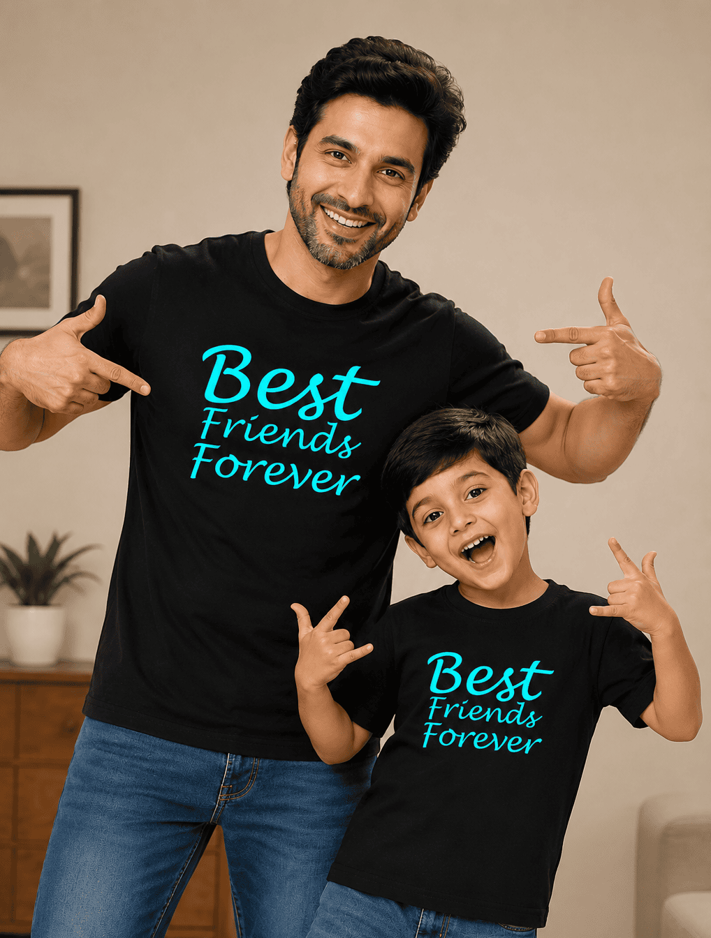 Best Friend Forever Father and Son Matching T-Shirt- FunkyTeesClub