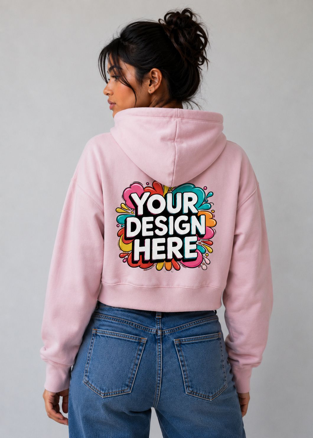 Custom Women's Cropped Hoodie – Personalized Hoodie Printing
