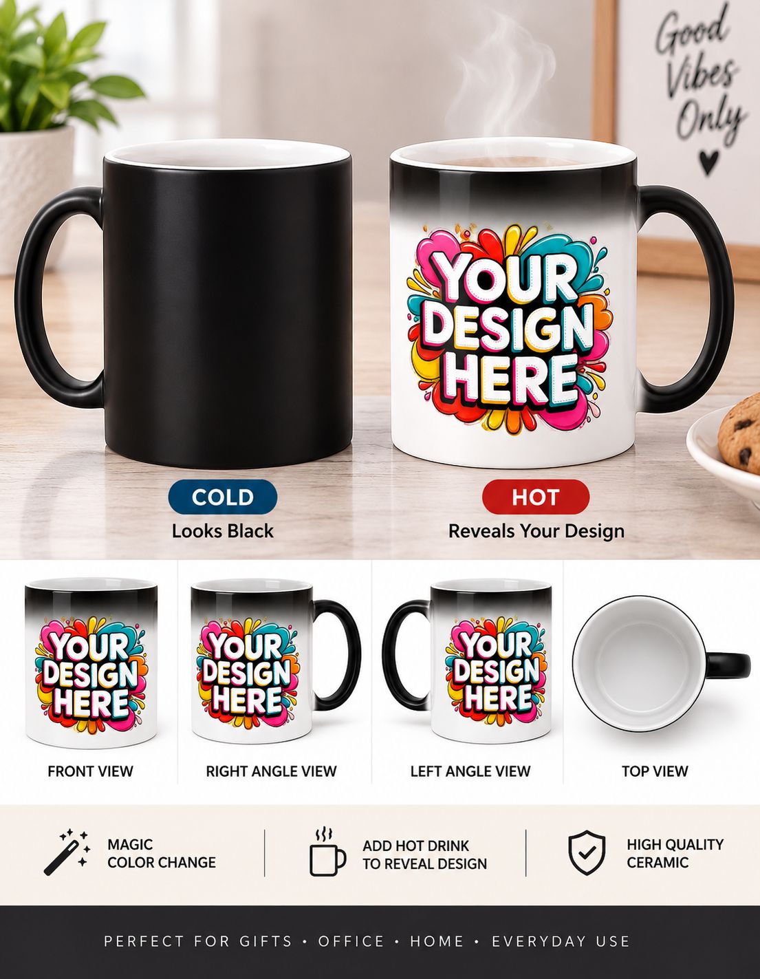 Custom Magic Coffee Mug | 11 Oz Personalized Color-Changing Mug