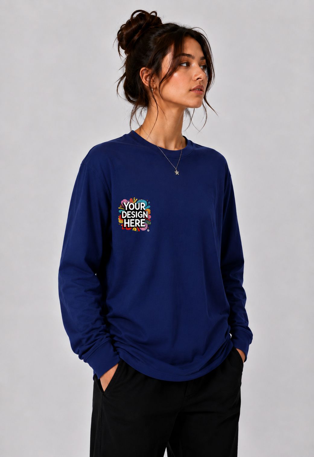 Custom Women's Full Sleeves T-Shirt – Personalized Printed Tee