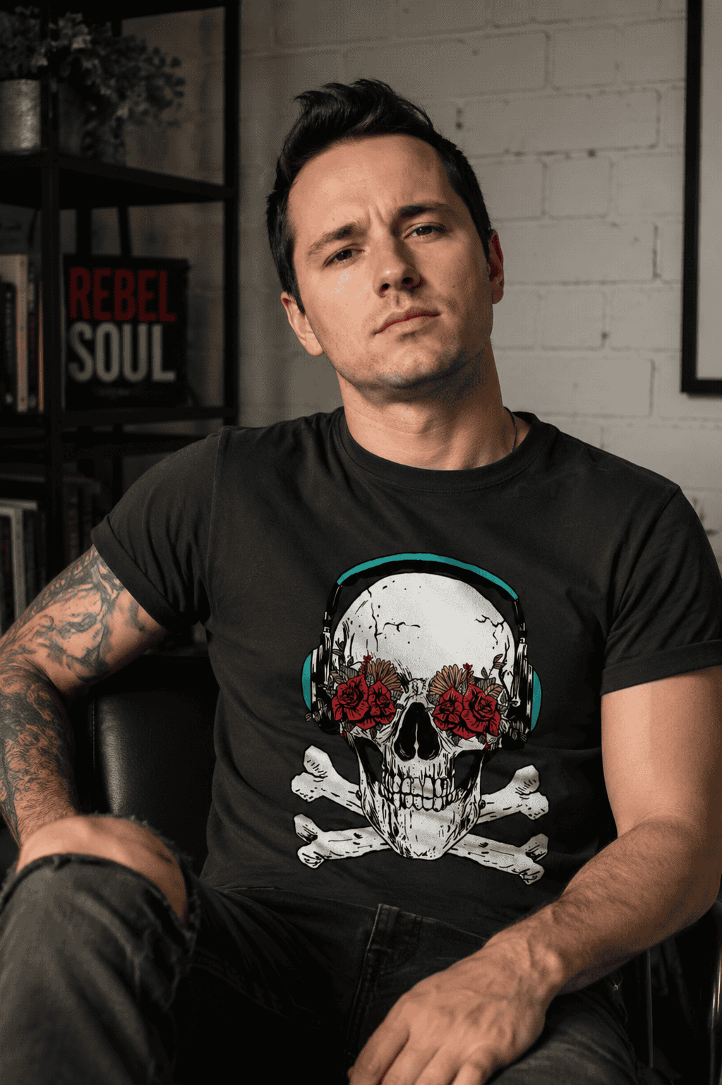 Cool Skull Mens Half Sleeves T-shirt- FunkyTeesClub