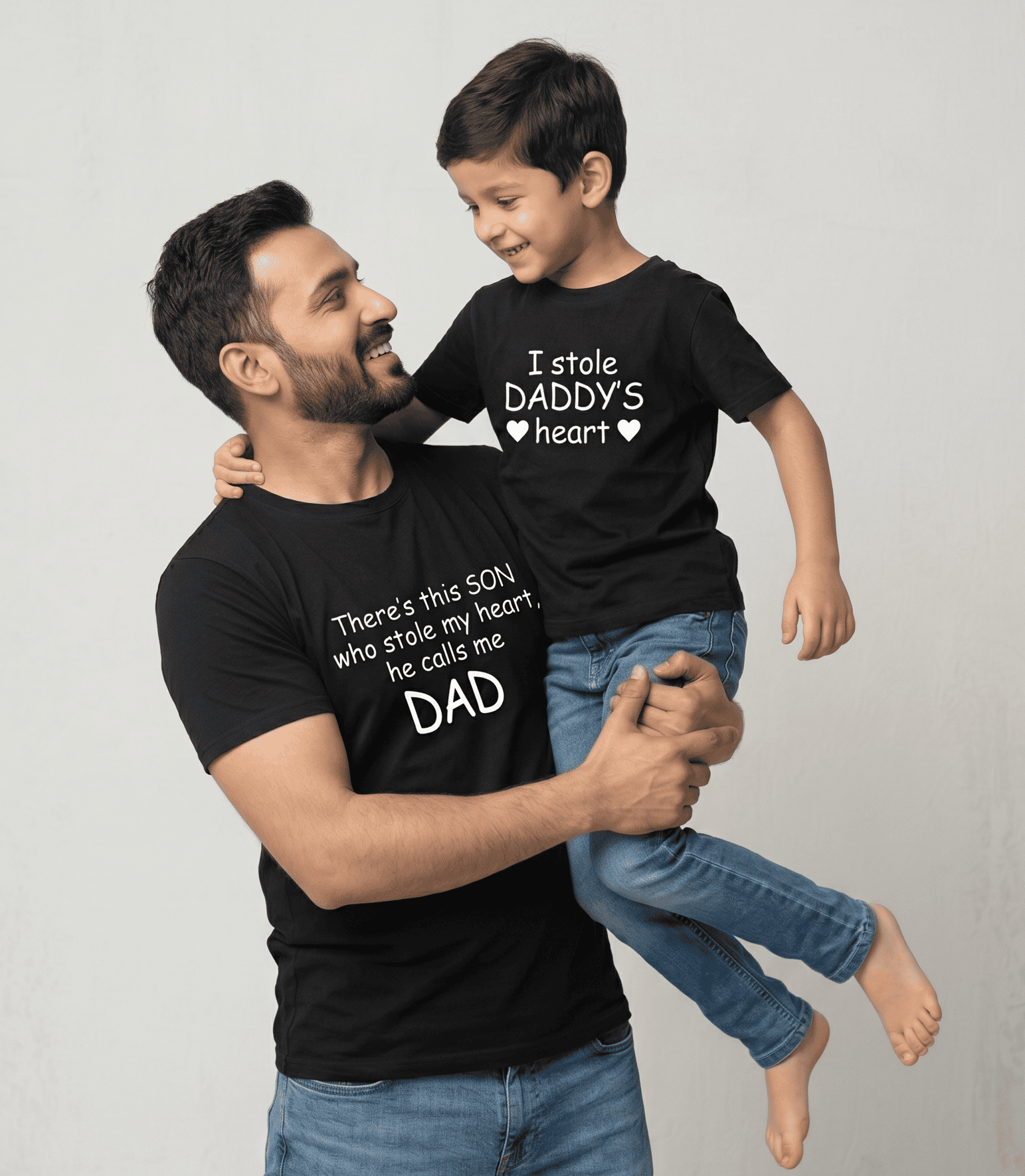 I Stole daddy's Heart Father and Son Matching T-Shirt- FunkyTeesClub