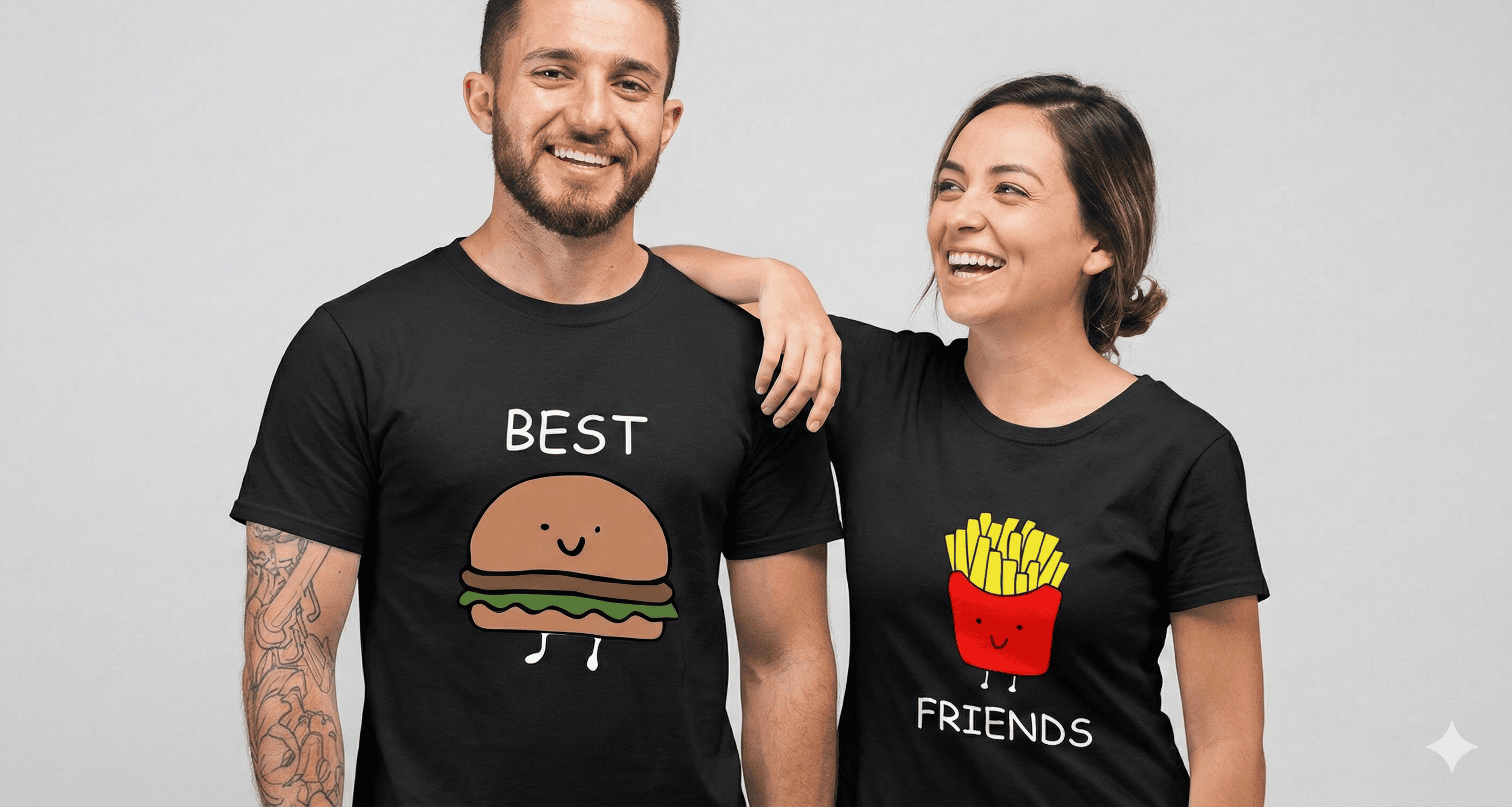 Best Friends BFF Half Sleeves T-Shirts-FunkyTees