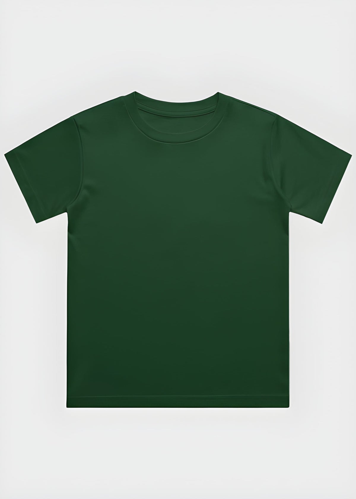 Green t-shirt on a white background