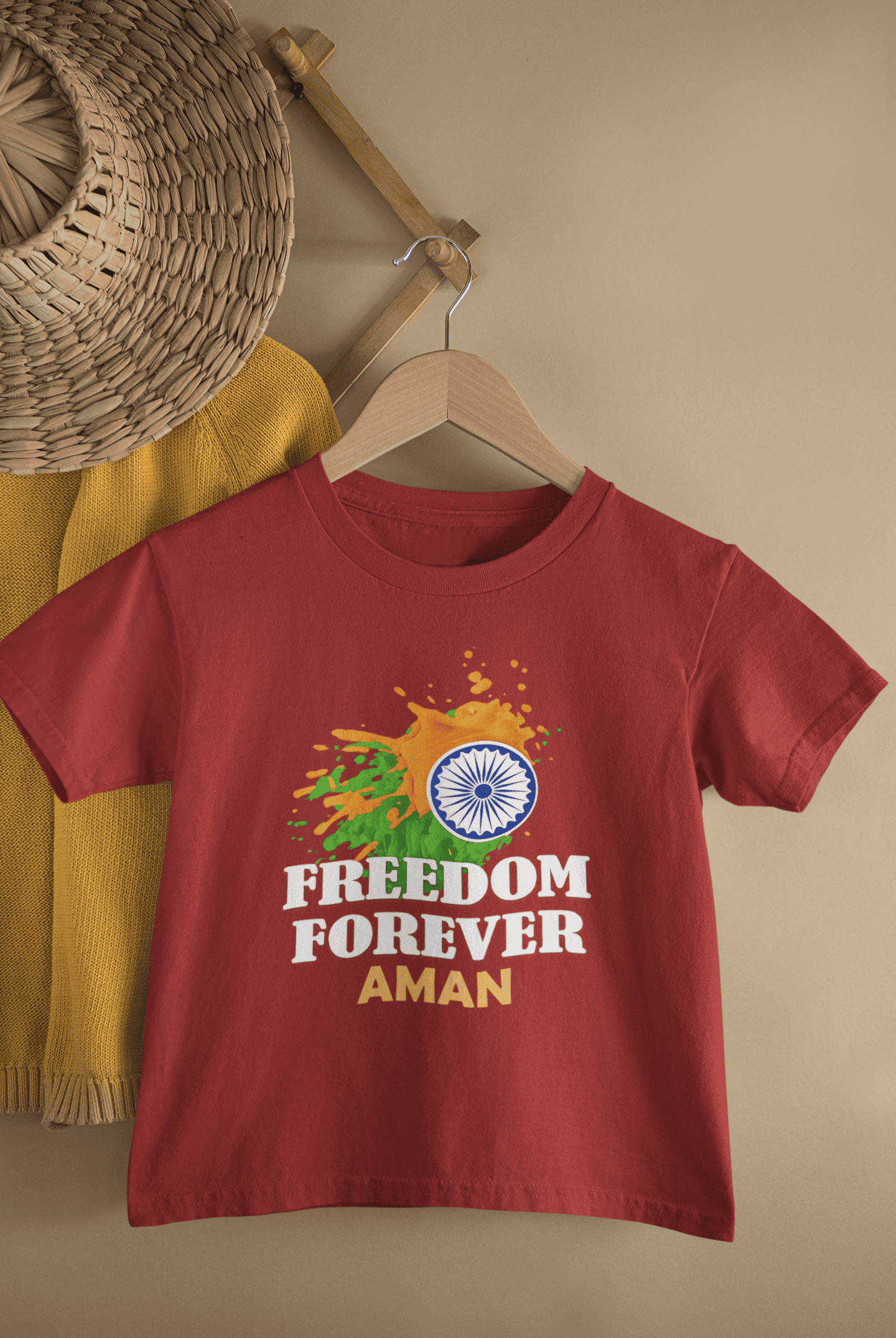 Custom Name Independence Day T-Shirt for Boys – Freedom Forever