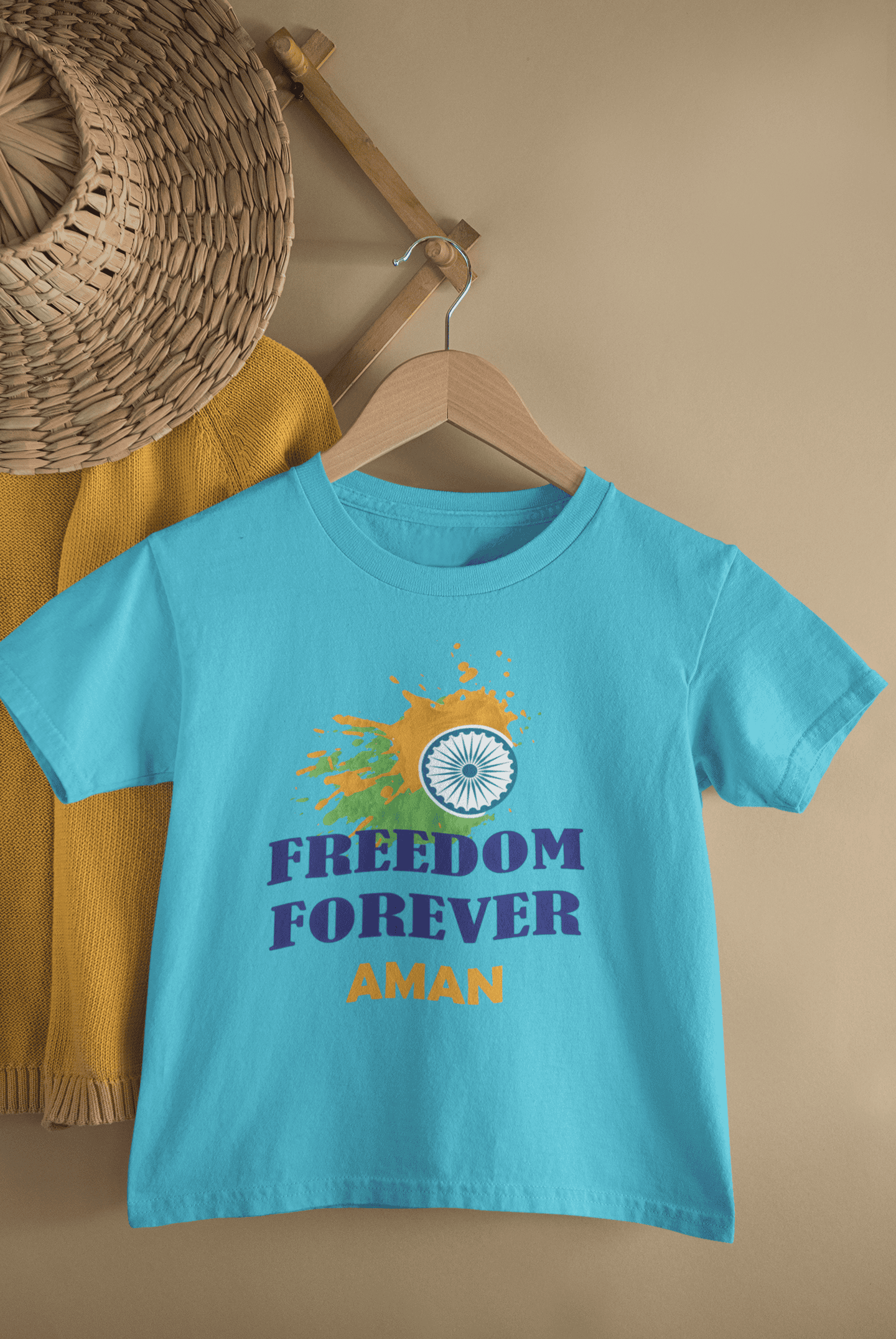 Custom Name Independence Day T-Shirt for Boys – Freedom Forever