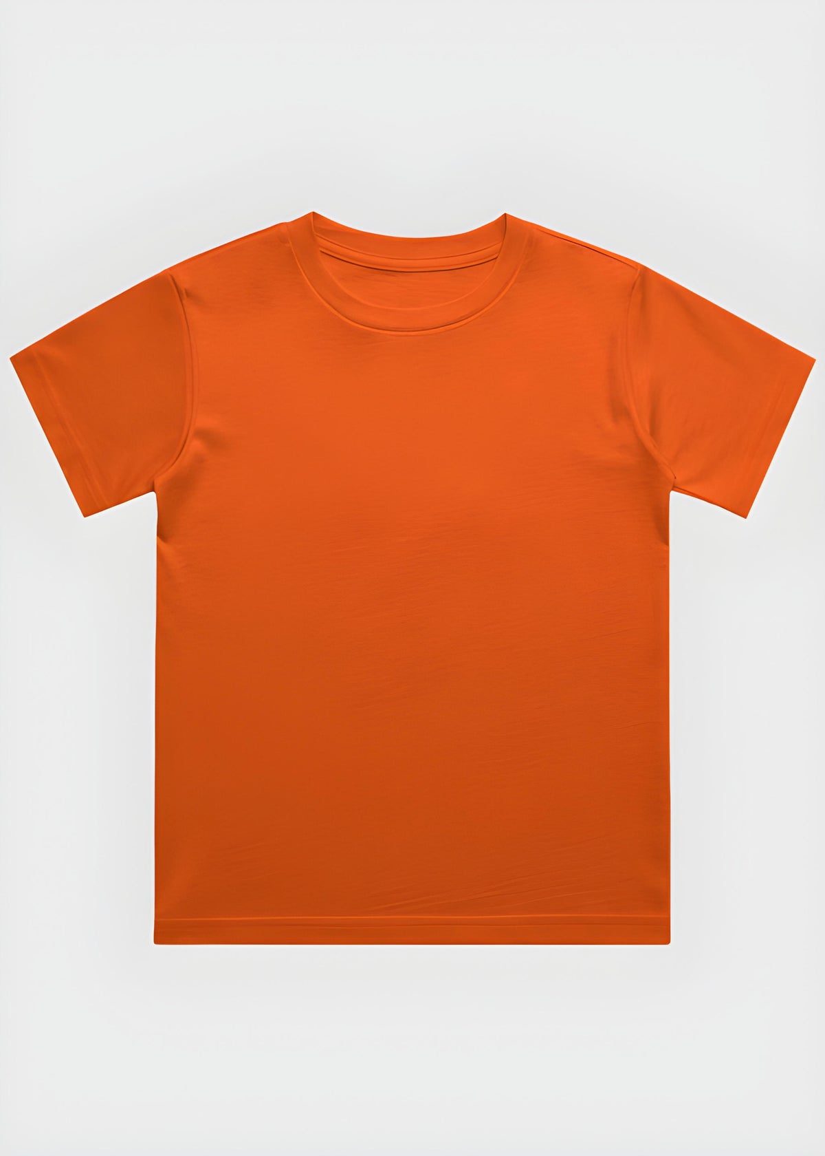 Plain Orange t-shirt on a light gray background