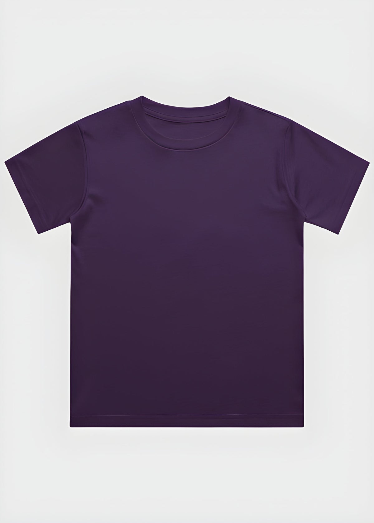 Plain Purple t-shirt on a white background