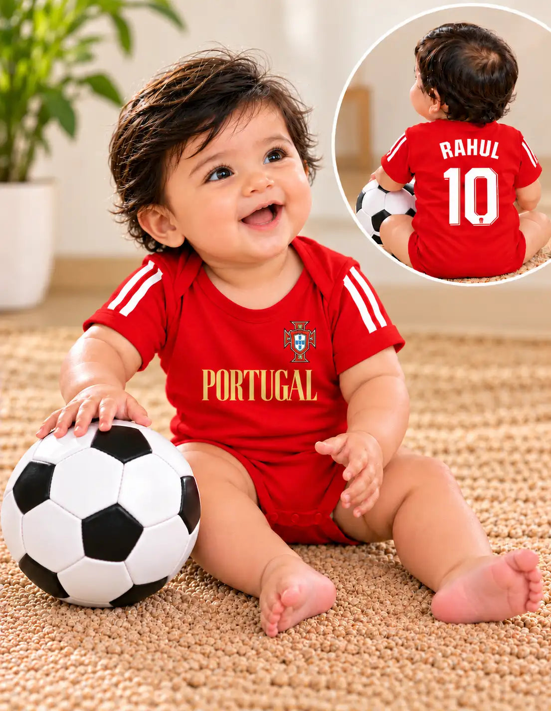 Portugal football red romper