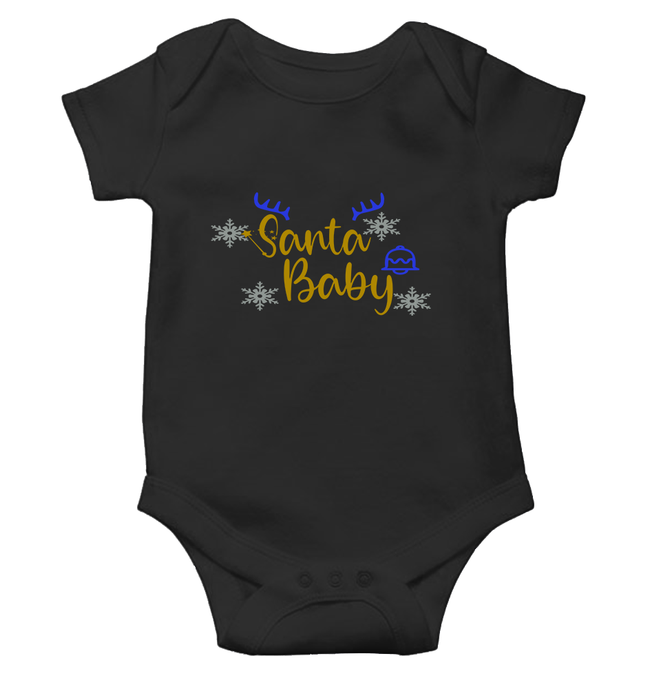 Santa Baby Christmas Rompers for Baby Girl- FunkyTeesClub
