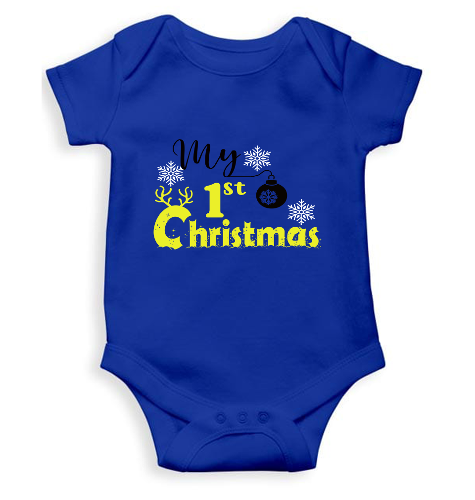 First Christmas Rompers for Baby Boy- FunkyTeesClub