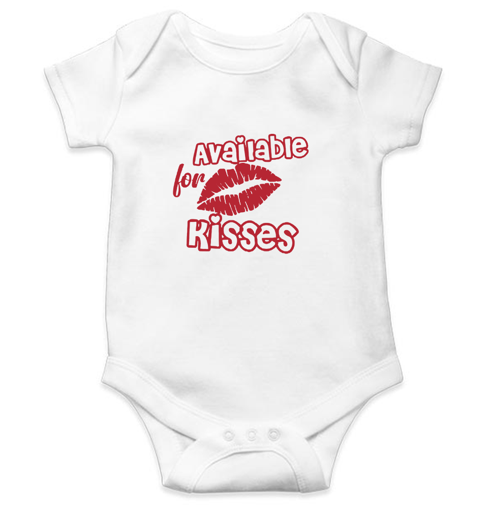 Available For Kisses New Year Rompers for Baby Girl- FunkyTeesClub