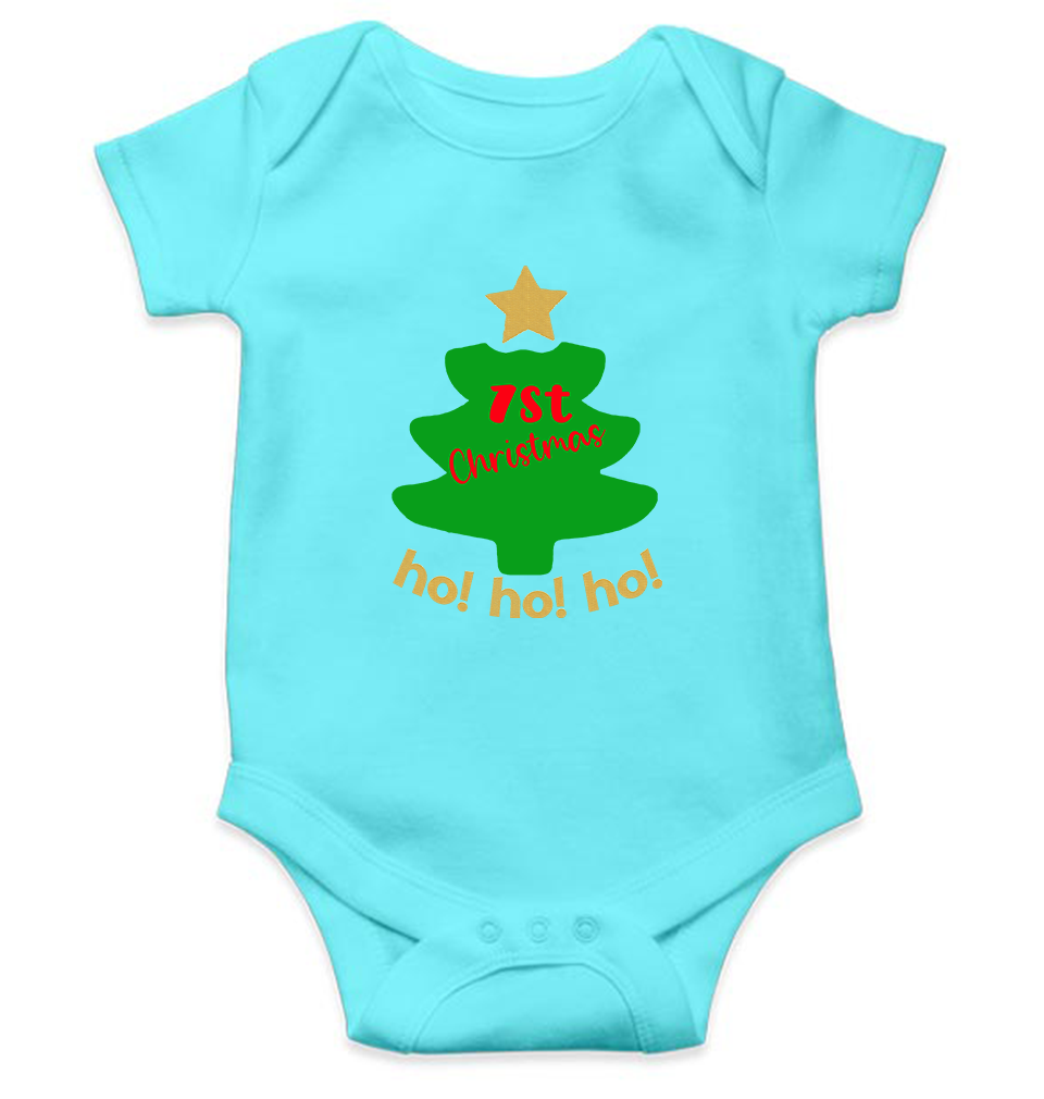Ho Ho Ho Christmas Rompers for Baby Girl- FunkyTeesClub