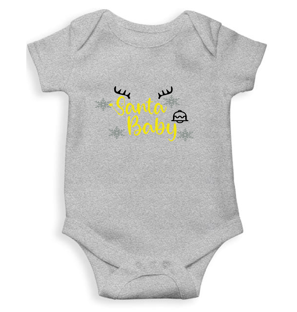 Santa Baby Christmas Rompers for Baby Girl- FunkyTeesClub