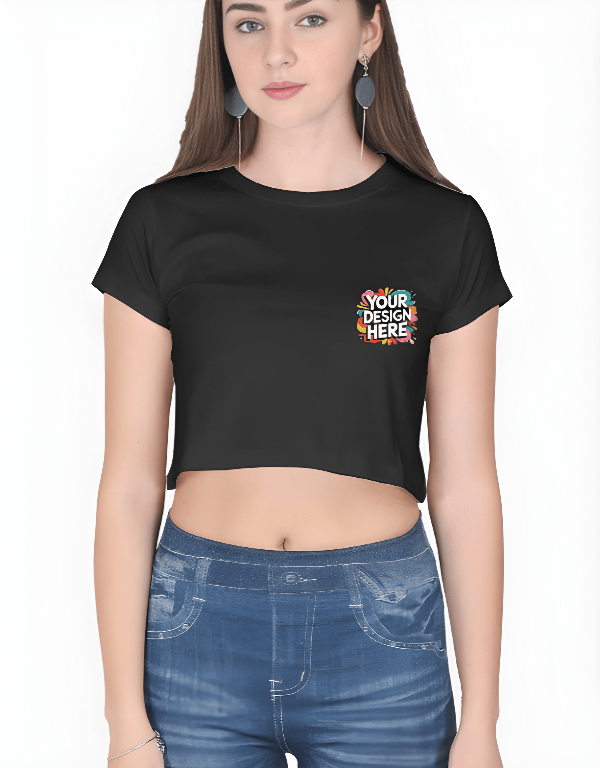 Custom Printed Crop Top | Personalized Women’s Crop Top with Logo, Text or Photo | FunkyTeesClub
