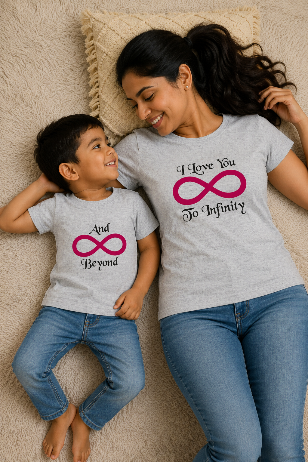 I Love You To Infinity And Beyond Mother and Son Matching T-Shirt- FunkyTeesClub